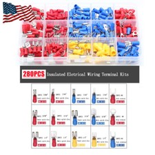 280PCS Assorted Crimp Spade Terminal Set Insulated Electrical Wire Connector Kit