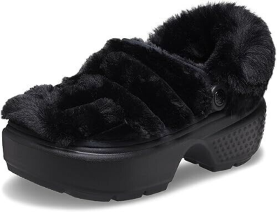 Crocs Stomp Fur Lined Clog Black Men’s Size 12 NWT New Crocs Stomp Lined Quilted Clogs Black Faux Fur Men main image 2