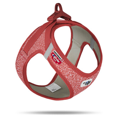 Curli Clasp Vest Geschirr Merino rot für Hunde, ergonomisch, reflektierend
