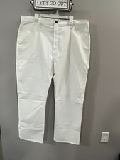Dickies Mens Relaxed Fit Flex Painter's Pants, White Size 42x32