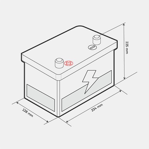 NS60 159 Car Battery 12V 45Ah 330cca L234 x W128 x H225 1/1 3 Year Warranty Lion - Picture 2 of 12