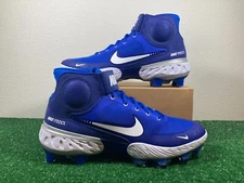 15 Men - Nike Alpha Huarache Elite 3 Mid MCS Royal Blue Baseball Plastic Cleats