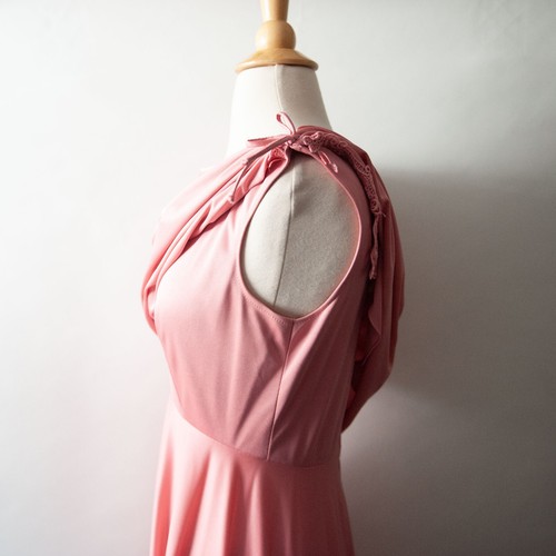 Vintage 1970s Handmade Grecian Floor Length Gown Prom Bridesmaid Dress 25" Waist - Picture 13 of 13