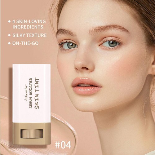 Serum Boosted Skin Tint Foundation Stick Vegan Full Coverage Face Makeup 18g=`~ - Picture 7 of 22