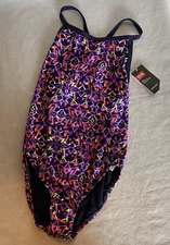 TYR Durafast Llite Sz L (34) DiamondFit Carnivale Womens One-Piece Swimsuit NEW