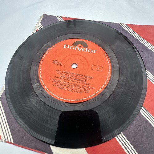 JON & VANGELIS *OZ 1st Press 7" 45 ' I'LL FIND MY WAY HOME ' 1981 VGC+ - Picture 6 of 6