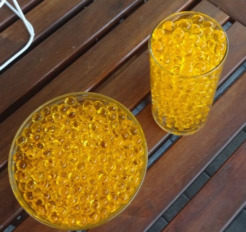 Relleno de jarrón de pieza central cuentas de gel absorbente de agua (oro caramelo) cuentas de gel absorbente de agua - Imagen 6 de 10