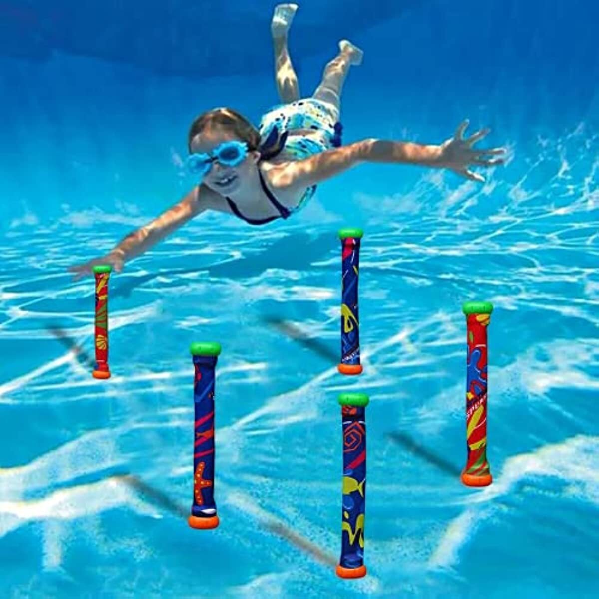 5 Pcs Underwater Throwing Diving Stick Training Dive Toys Teens