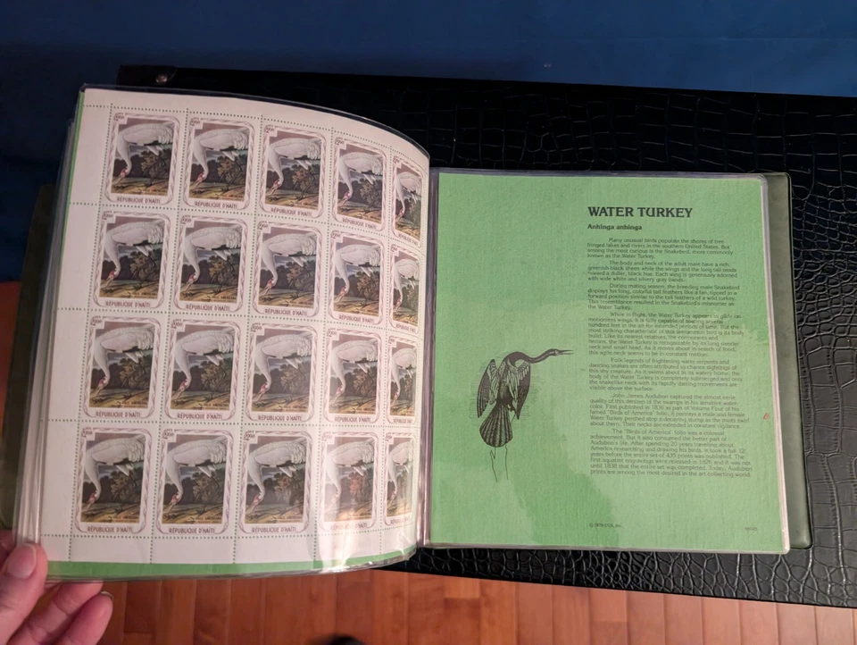 150th Anniversary AUDUBON HAITI "Birds of America" COMMEMORATIVE STAMP Book 1979 - Image 3 of 4