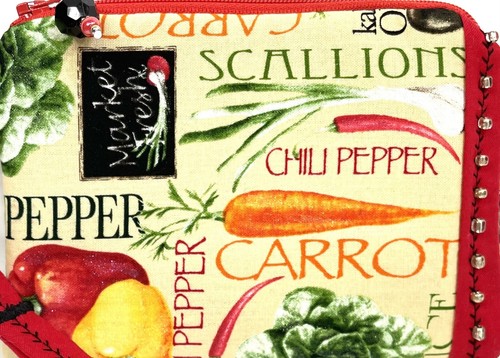 Vegetable-Market-Chili-Handmade-Money-Coin-ID-Credit Card-Wristlet-Purse-Pouch - Picture 3 of 6