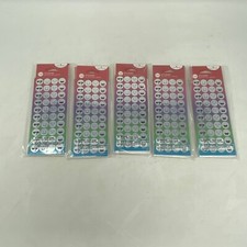  5 Lot American Greetings FOIL SMILEY FACE Stickers Packs 120 Count SEALED