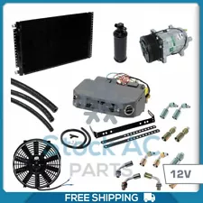 NEW A/C KIT UNIVERSAL UNDER DASH -SERPENTINE COMPRESSOR KIT AIR CONDITIONER 12V
