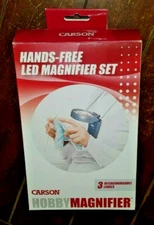 Carson Hands Free LED Magnifier Set with 3 Interchangeable Lenses ~ Item #HM-30