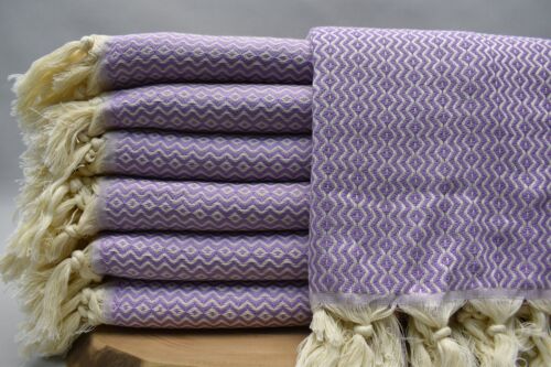 Serviette de plage turque en coton Peshtemal serviette de bain serviette en gros 40 x 70 prp méduse - Photo 1/20
