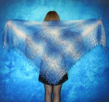 Handmade Knitted Goat Hair Fuzzy Orenburger Shawl Scarf Wrap Stole