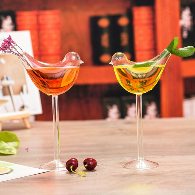 Transparent Bird-Shaped Cocktail GlassesHigh Shed Wine Glass Drinking.ZU- Transparent Bird-Shaped Cocktail GlassesHigh Shed Wine Glass Drinking.ZU-