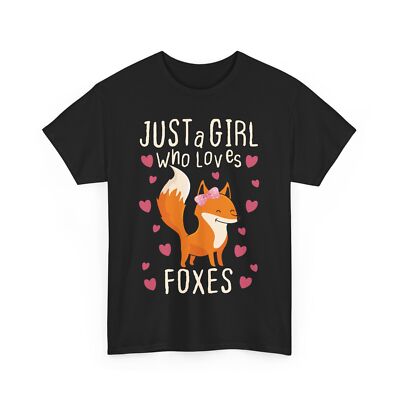 Fox Girls Shirt, Just A Girl Who Loves Foxes Women Girls Cute Shirt