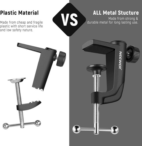 NEEWER Table Mounting C Clamp for Microphone Suspension Boom Scissor Arm Stand - Picture 7 of 8