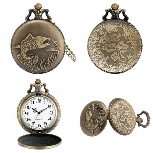 Orologio da Tasca Steampunk Quarzo con Collana Catena Orologi Regali per Donna Uomo - Foto 40 di 47