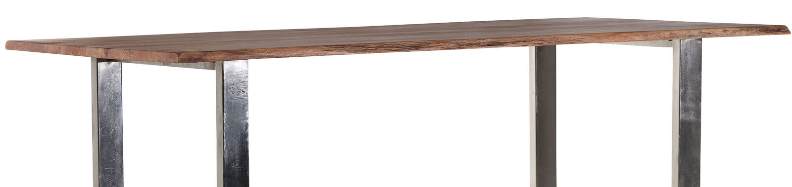 Esstisch Edge Akazie Massivholz 160x90cm 200x100 cm Küchentisch U-Form Metall