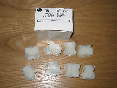 38 Allen Bradley terminal block 1492-N18 new white HD end plate barrier