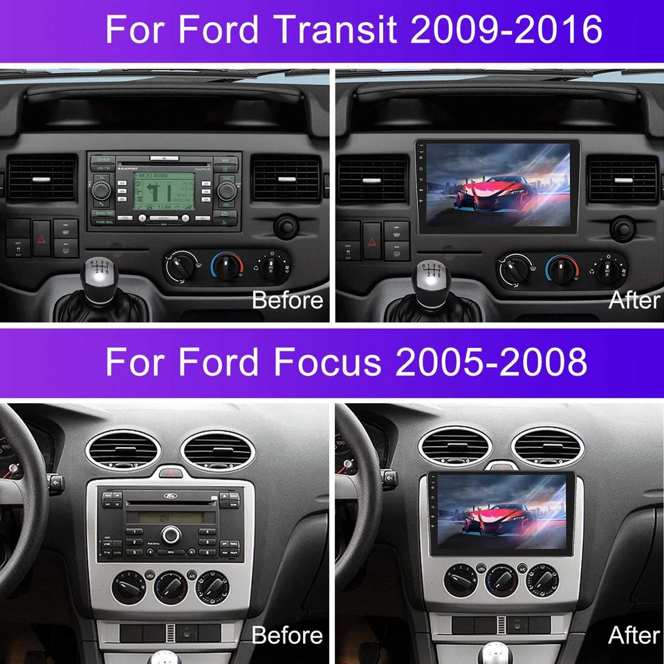 2+32G Android 15 GPS Navi WIFI Autoradio Carplay Für Ford Transit 2007-2012 DAB+ - Bild 3 von 4