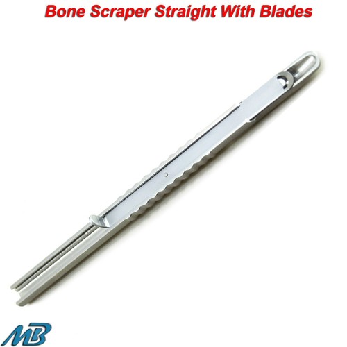 Dental Implant Harvesting Bone Scraper Straight Grafting Instruments With Blade - Picture 2 of 5