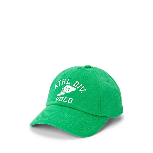 Polo Ralph Lauren Men's Logo Fleece P-wing 67 Athl. Div. Ball Cap Green - Picture 1 of 1