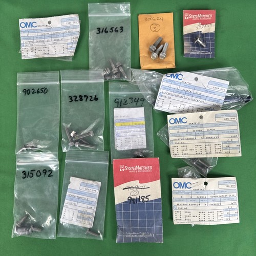 Misc lot of 27 OMC Evinrude Johnson Bolts-Screws 912474 317624 328726 316563