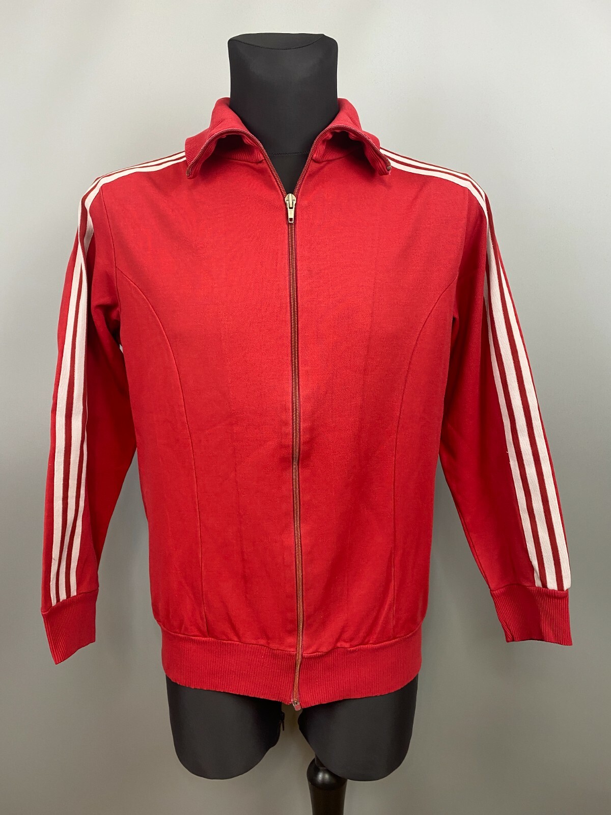 ADIDAS JACKET VINTAGE 1970's WEST GERMANY TRACKTOP SPORT MENS RED SIZE 8