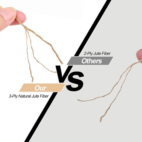 Natural Jute Twine, 3Ply Hemp String for Garden, Gift & Craft (984FT) - Picture 7 of 8