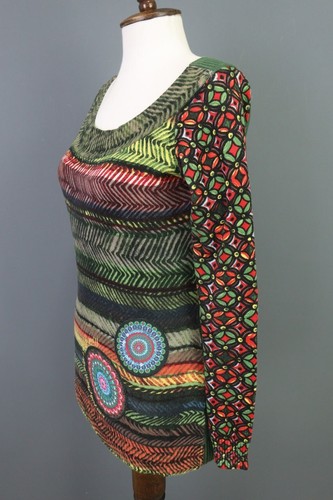 Blusa Blusa Top Túnica Elástica Abstracta Multicolor Desigual Talla L - Imagen 8 de 13