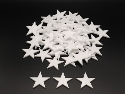 White Plastic Acrylic Stars Craft Supply American Flag Stars DIY 1/8'' thick