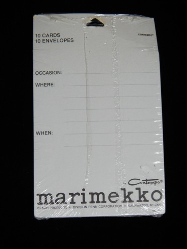 Vintage Marimekko Contempo set of 10 Fill-in Invitations Cards Postcards (BE46) - Picture 2 of 3