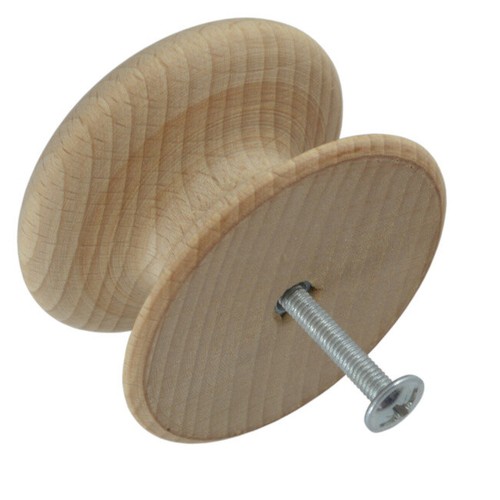 Manijas de perno de cajón de haya de madera con inserto y tornillo 25-53 mm ELIGE TAMAÑO, CANTIDAD - Imagen 12 de 13