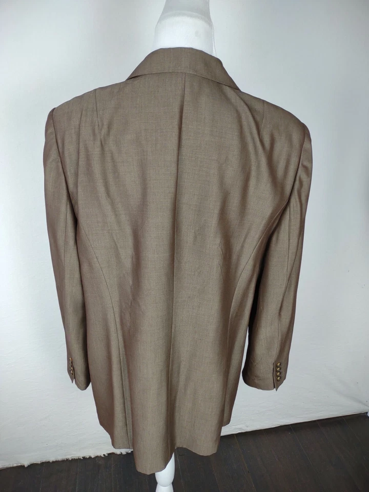 Kate Hill Mujer Talla 18w Marrón Viscos Mezcla Lana Traje Chaqueta Separada R9 Foto 4 de 4