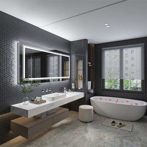 1500mm Ultra Large LED Illuminated Bathroom Mirror Anti-fog Vanity Mirror Salon - Picture 4 of 20