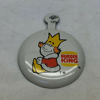 Vintage Burger King Tin Button