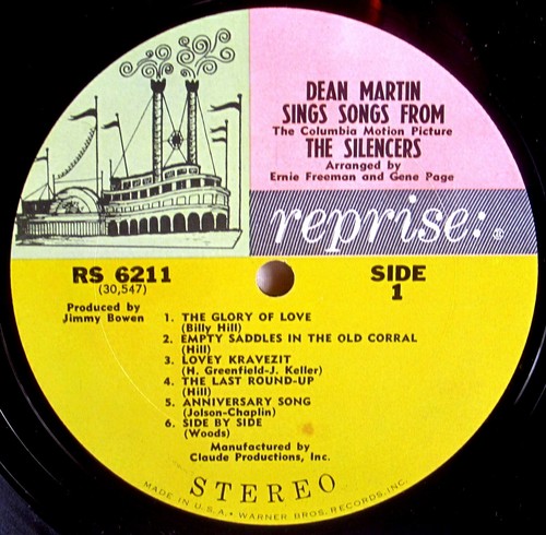 REPRISE 1966 Dean Martin THE SILENCERS Film Soundtrack CHEESECAKE ED1 RS-6211 EX - Imagen 2 de 4