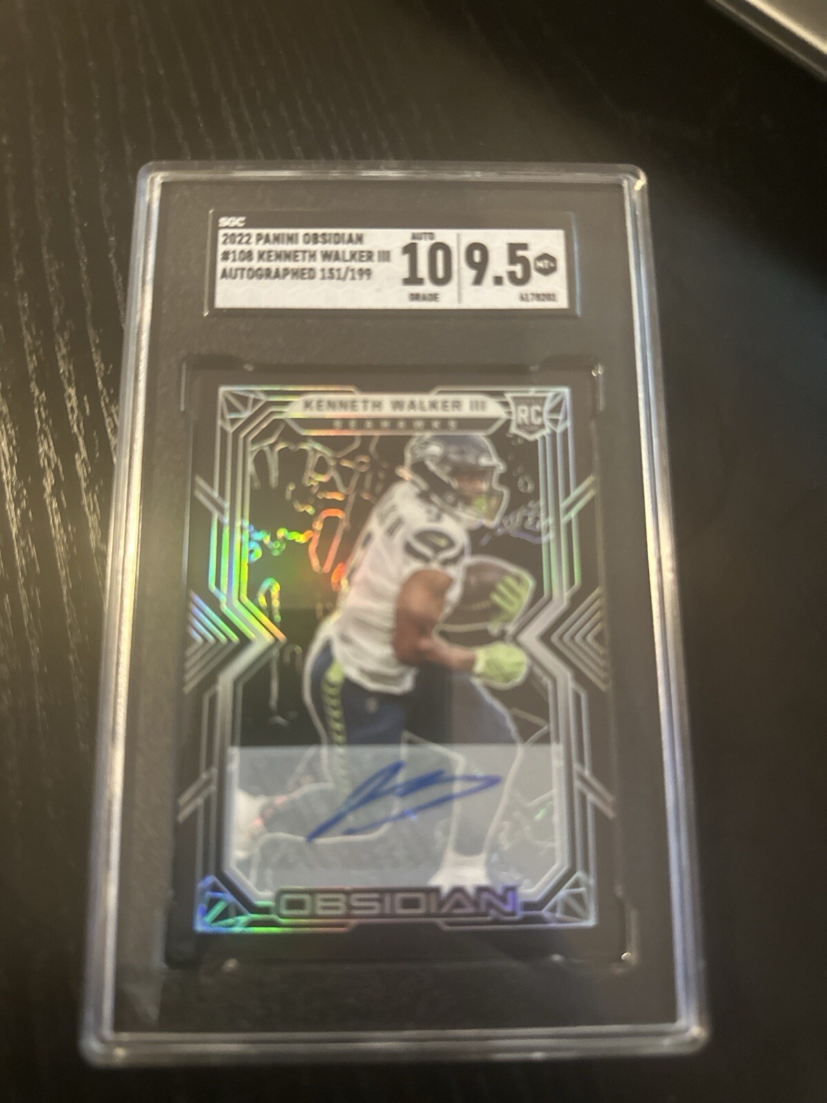 2022 Kenneth Walker III Obsidian Auto 151/199