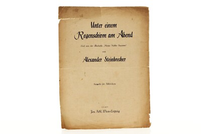 Unter einem Regenschirm am Abend Lied aus der Burleske ''Meine Nichte Susanne''