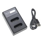 Dual USB Akku Ladegerät für Sony Cybershot DSC-WX300W DSC-WX350 DSC-WX500 4,2V