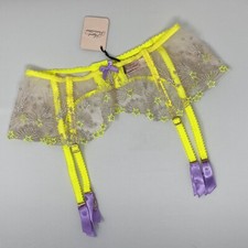 Agent Provocateur Kaylie Yellow Suspender AP4 Large NWT