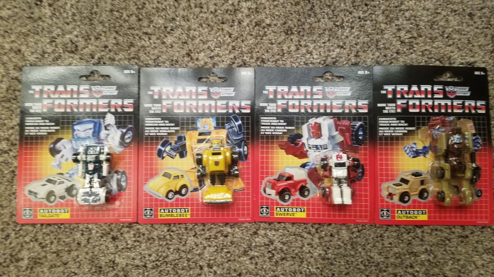 G1 Transformers Lote De 4 reiisues Minibots menta en tarjeta sellada (2018) G1 Transformers Lote De 4 reiisues Minibots menta en tarjeta sellada (2018)