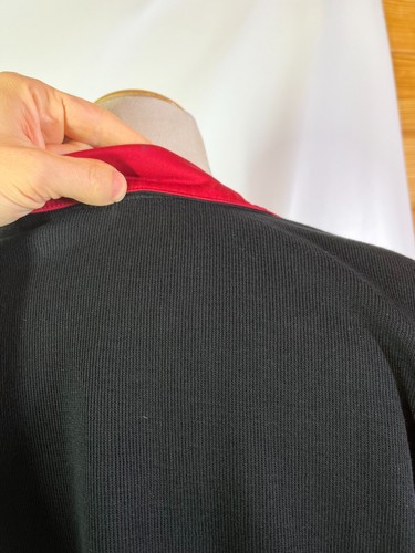 Lauren Ralph Lauren Size XL Full Zip Knit Jacket Black Red *Flaws - Picture 10 of 14