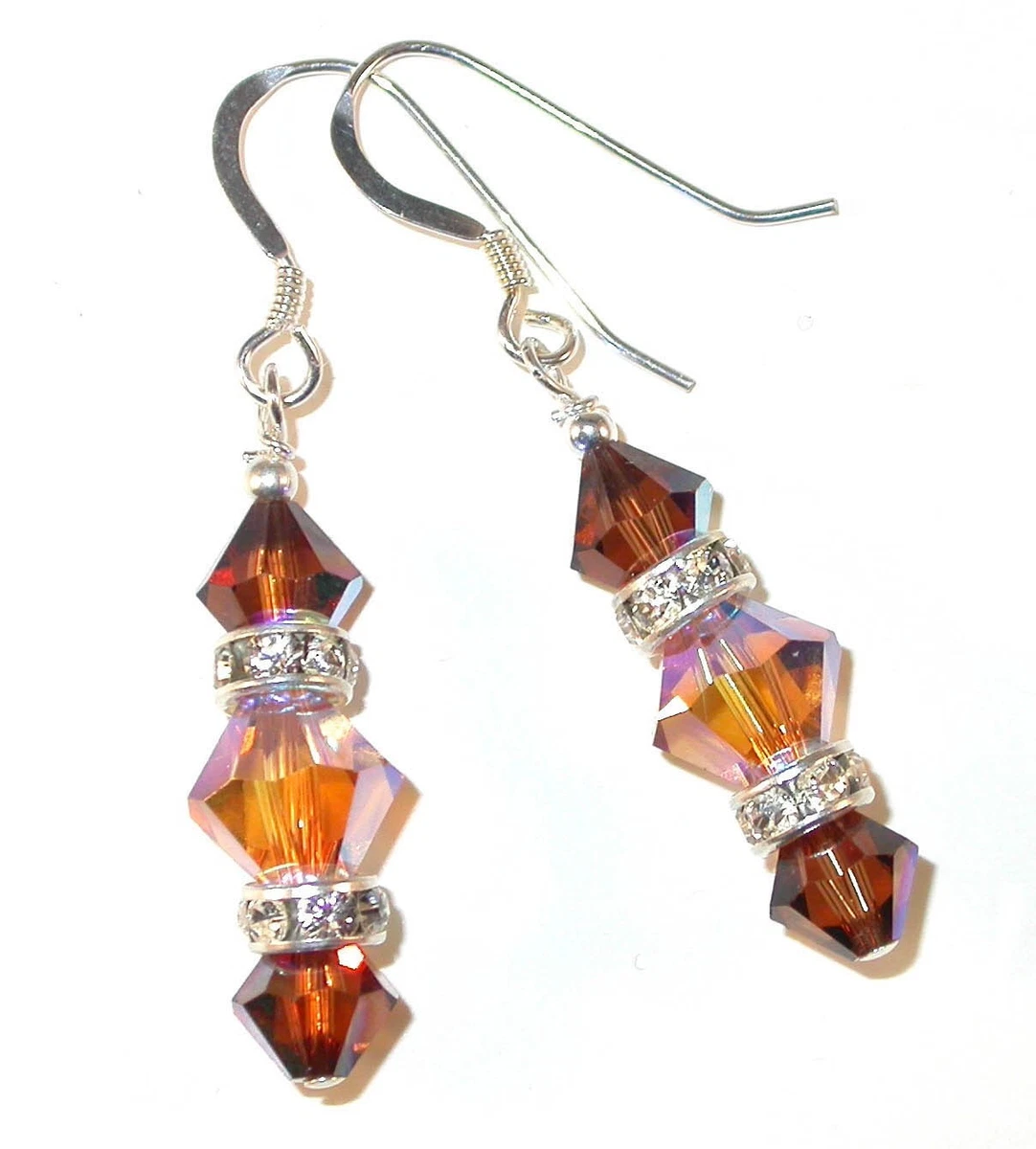 Brown topaz earrings outlet
