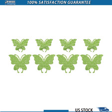 8Pcs Butterfly Car Decals, 2 Size Rhinestone Crystal Self Adhesive Glitter Stick