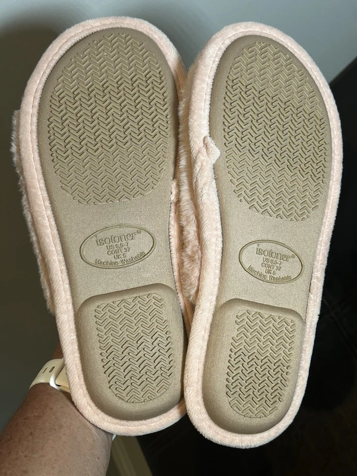 Chinelos femininos tamanco de pele sintética de louro em cinzas de chita tamanho 7 - Imagem 3 de 4