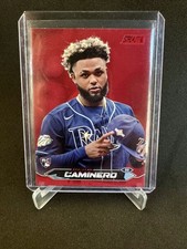 Junior Caminero Topps Stadium Club Rookie 2024 Red Rays