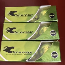 3 3-Pack Chromax High Visibility Green Golf Balls Distance 9 Balls Total
